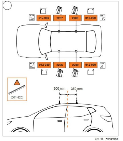 Zestaw mocowań KIT Cruz 935-768 Honda CR-V 2012-2018 bez relingów